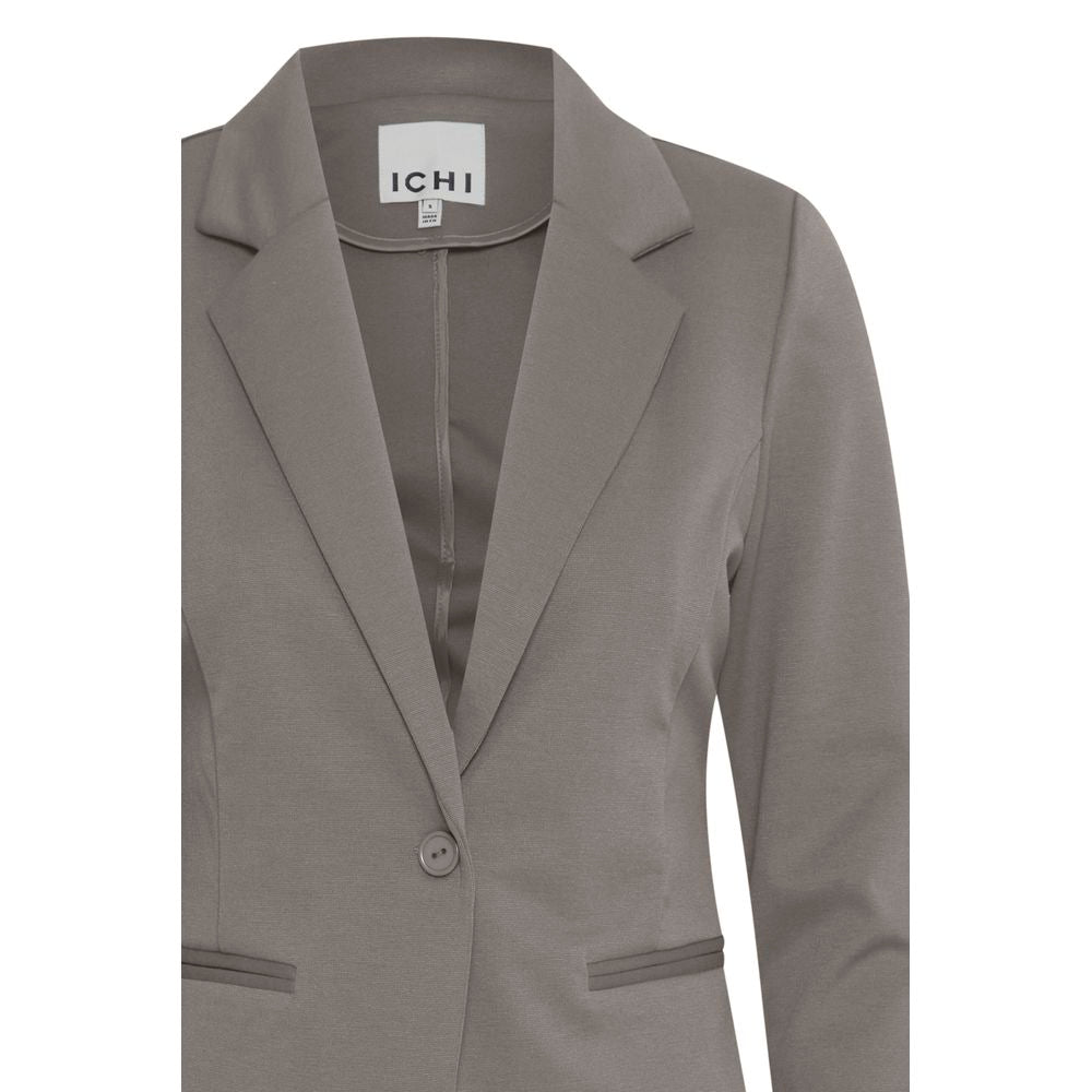 ICHI Grauer Polyester-Blazer