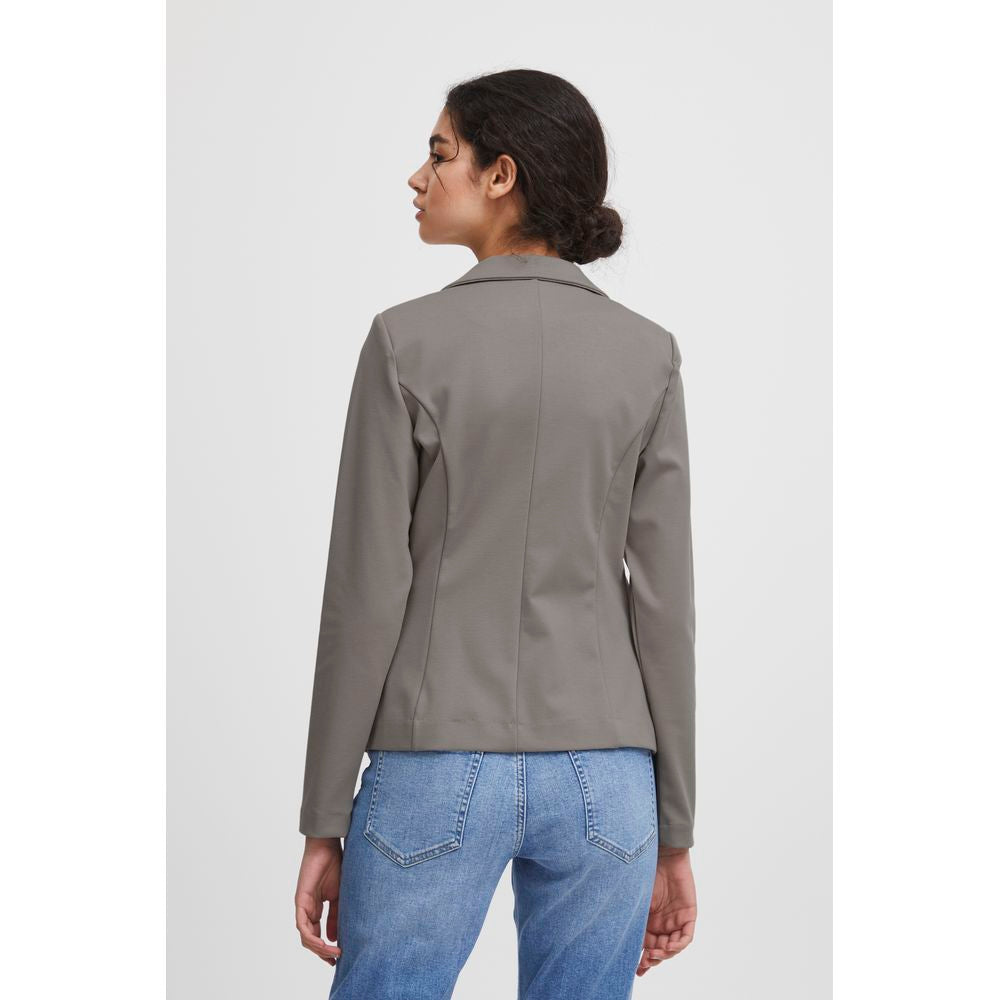 ICHI Grauer Polyester-Blazer