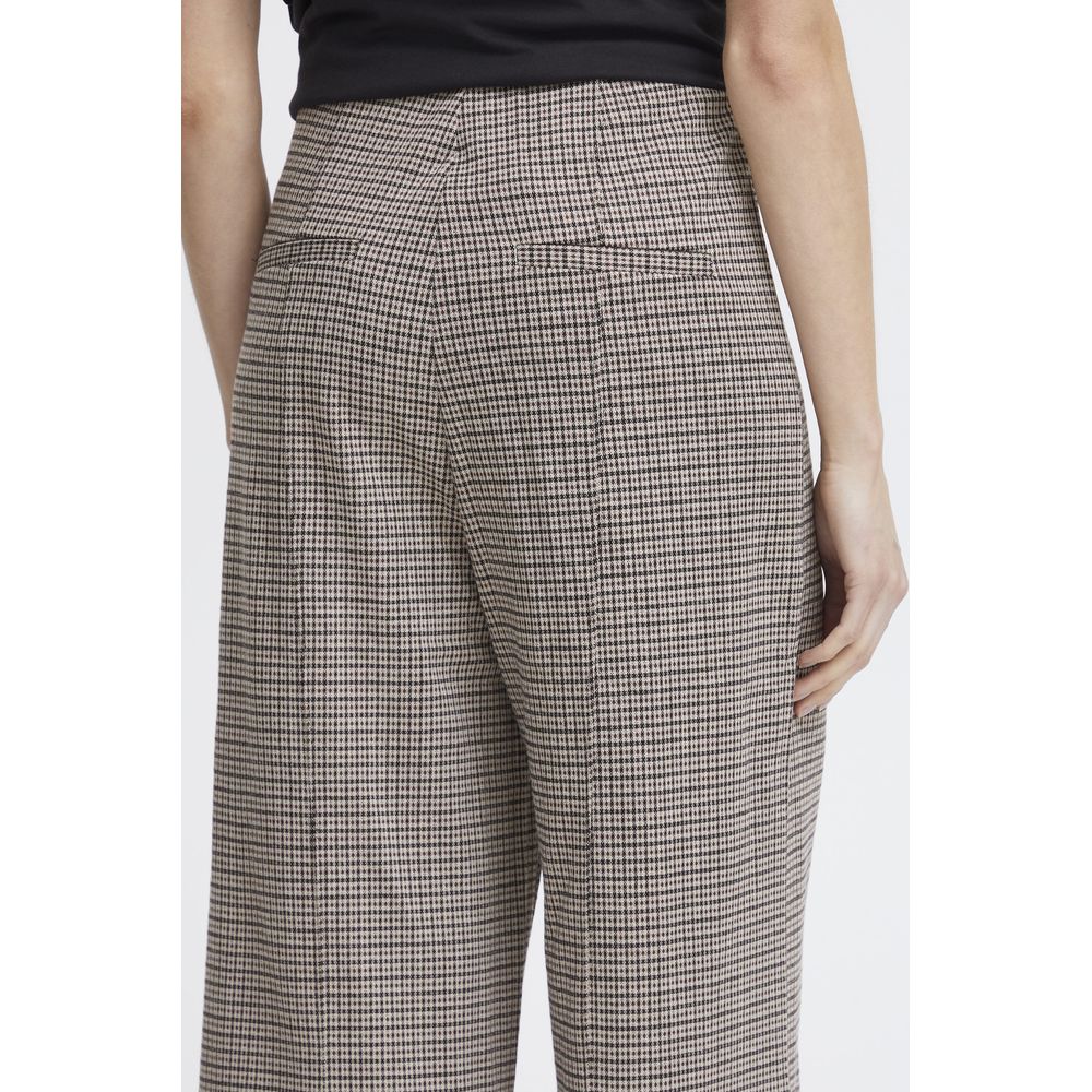 ICHI Beige Polyester-Hose