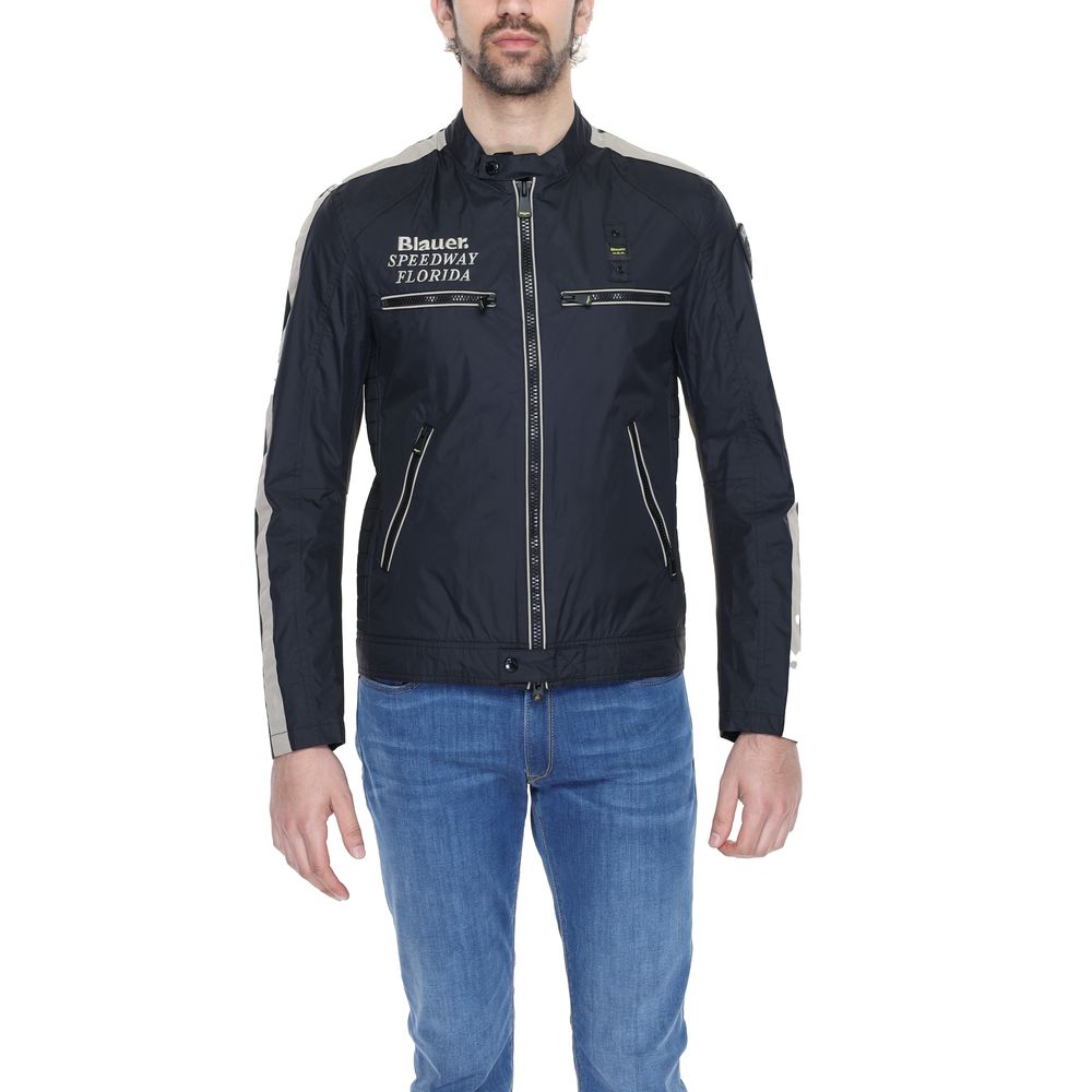 Blauer Schwarze Polyamid-Jacken &