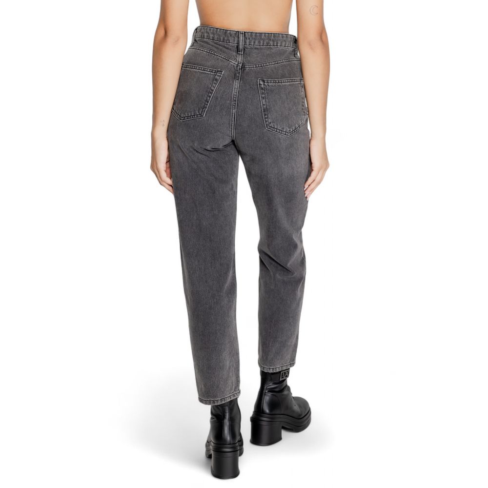 Only Graue Mama-Jeans aus Baumwolle