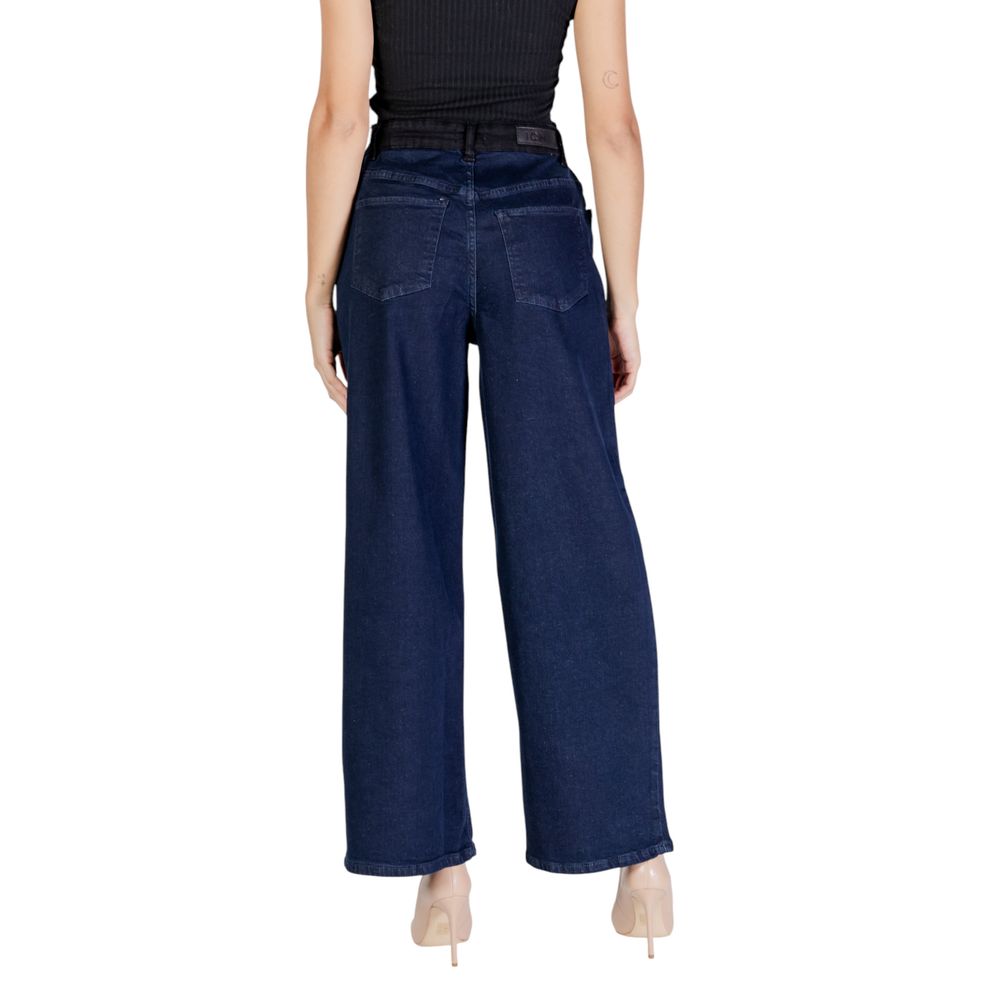 ICHI Blaue Baumwollhose