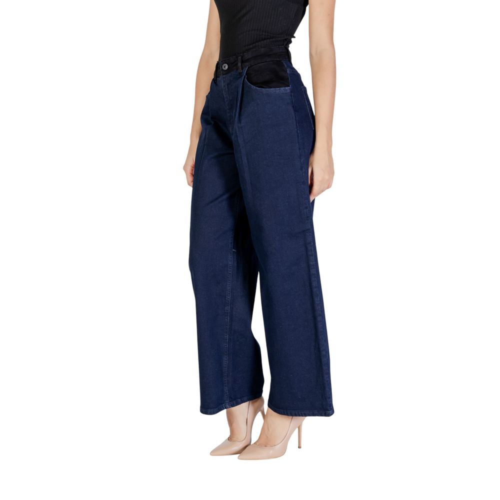 ICHI Blaue Baumwollhose