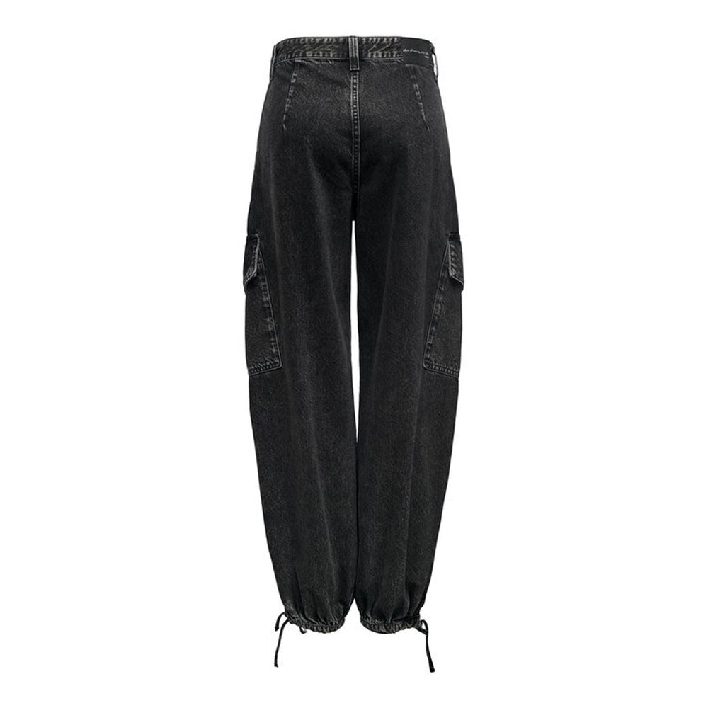 Only Schwarze Boyfriend-Jeans aus Baumwolle