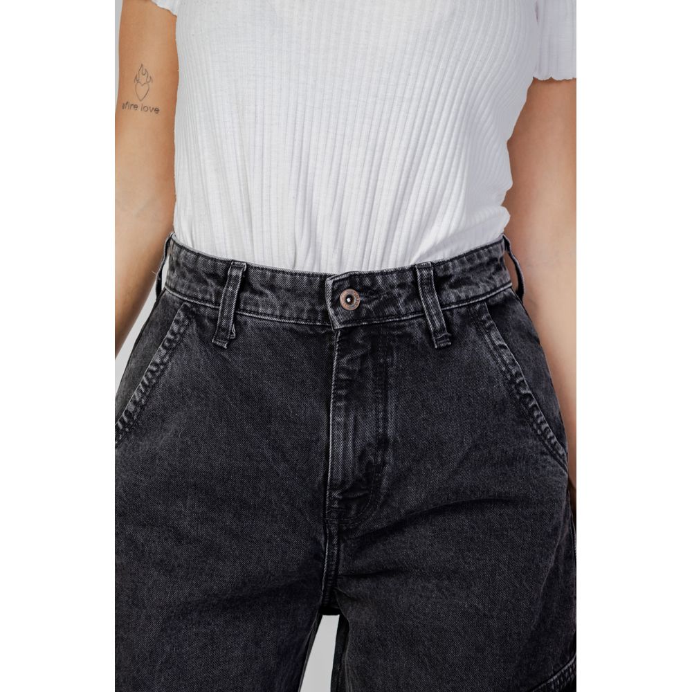 Only Schwarze Boyfriend-Jeans aus Baumwolle