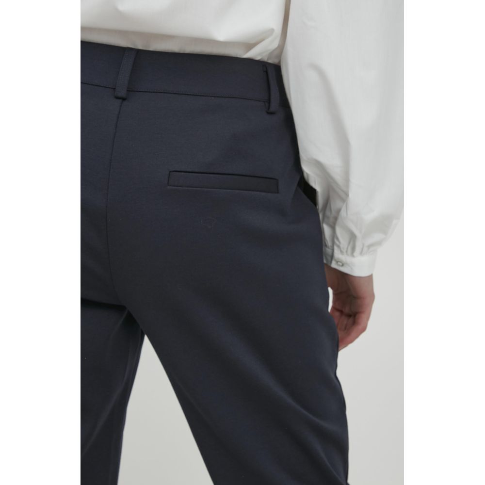 ICHI Blaue Hose aus recyceltem Polyester