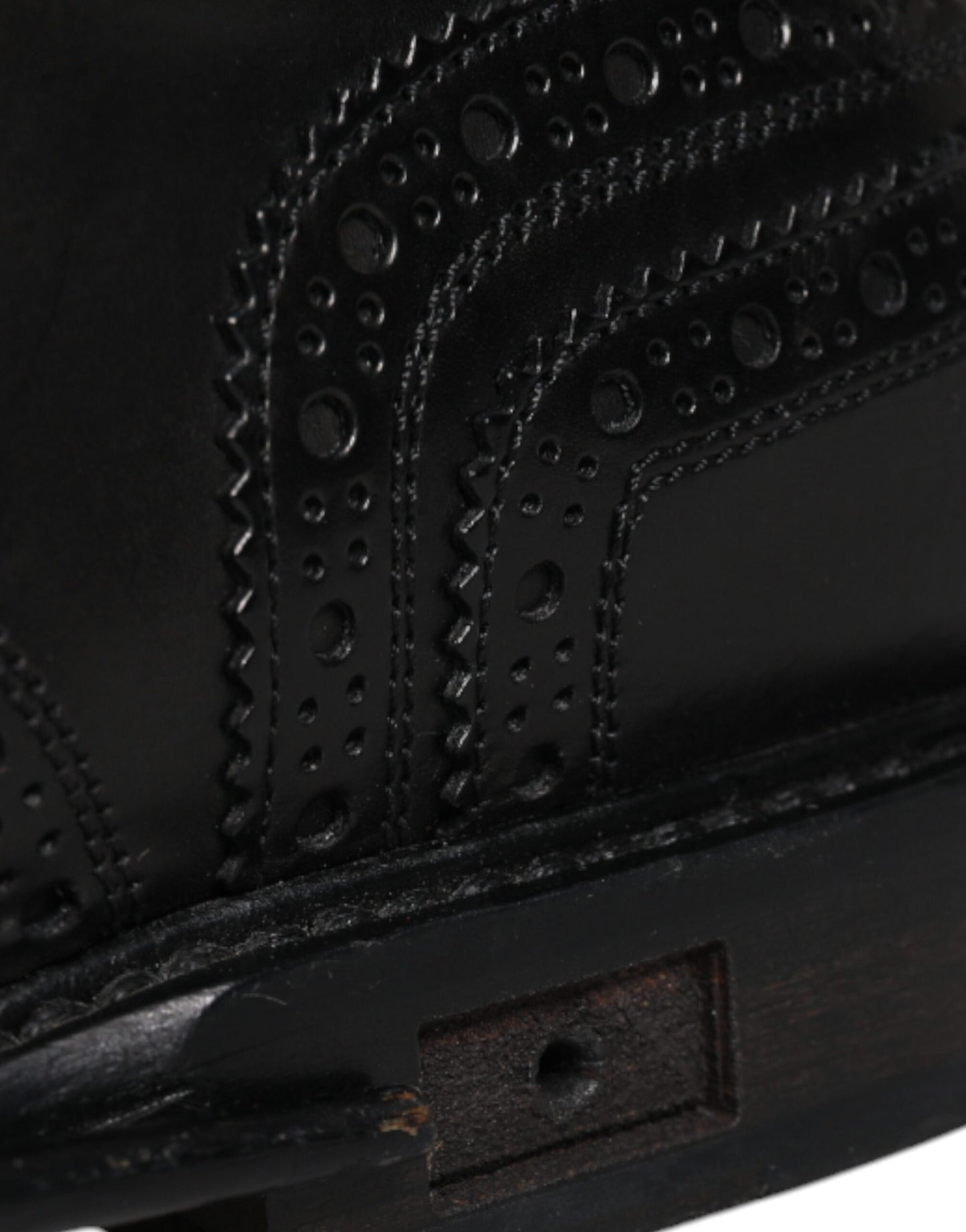 Dolce & Gabbana Schwarzes Leder Derby Wingtip Formelle Schuhe