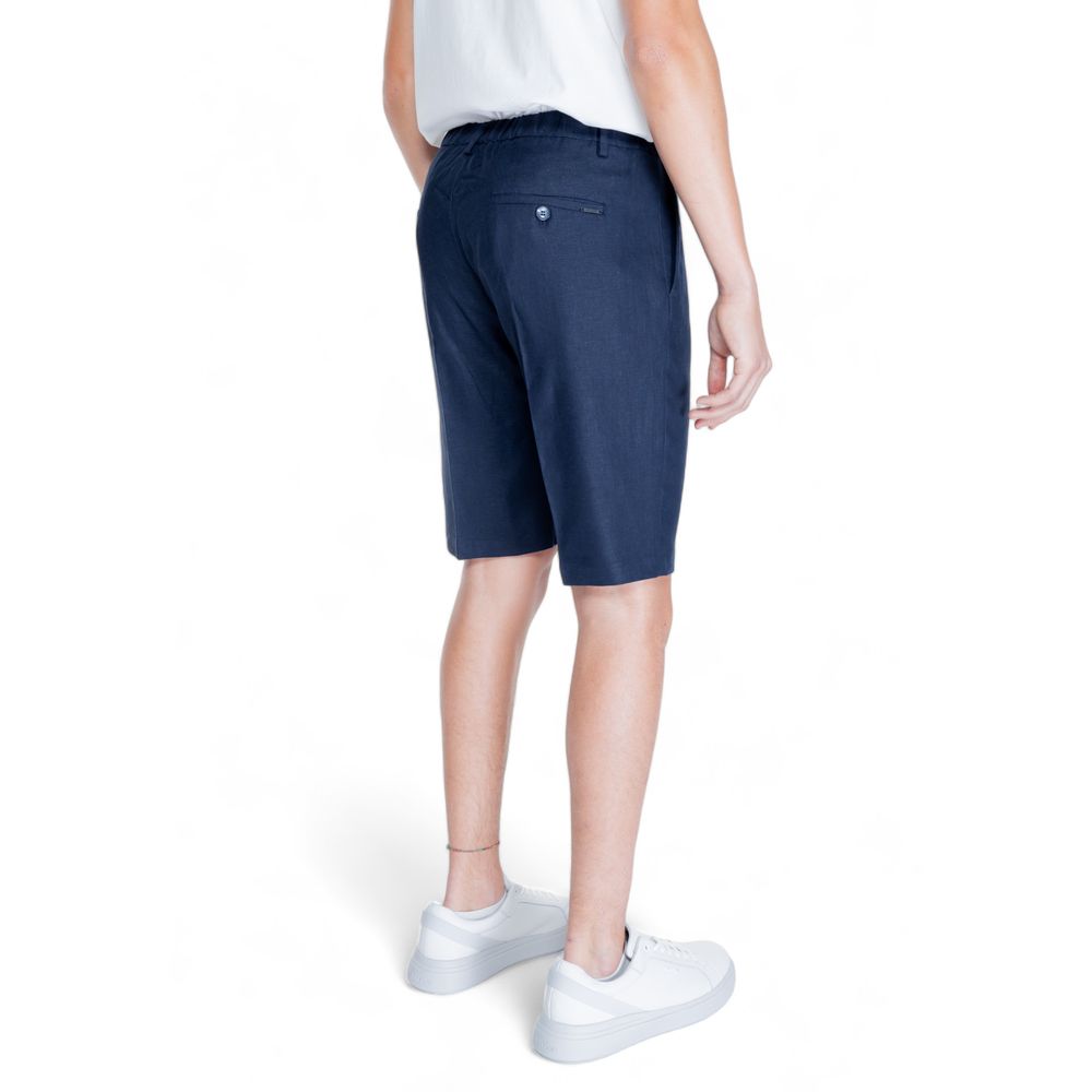 Antony Morato Blaue Leinen-Bermuda-Shorts