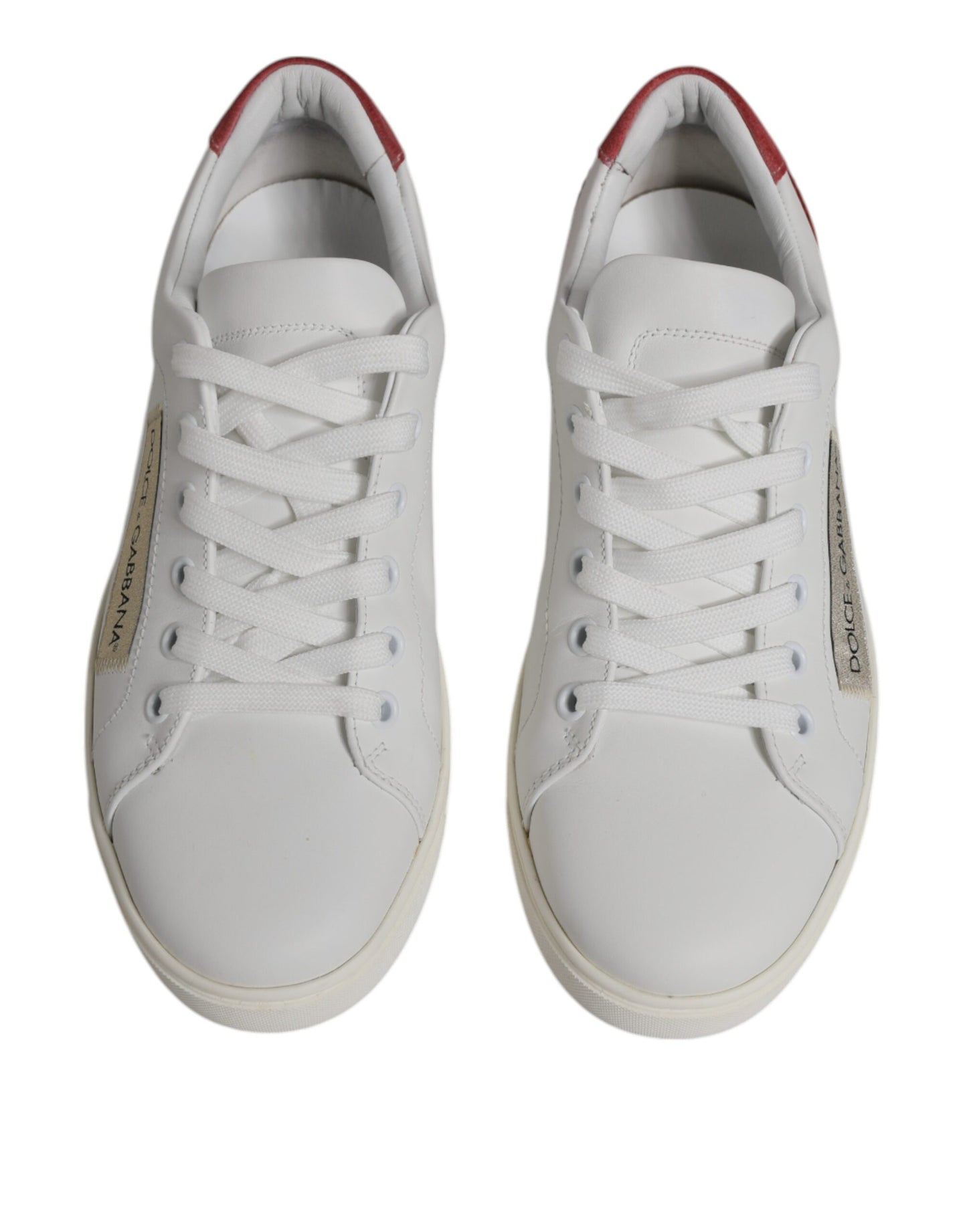 Dolce & Gabbana Weiß London Kalbsleder Turnschuhe Schuhe