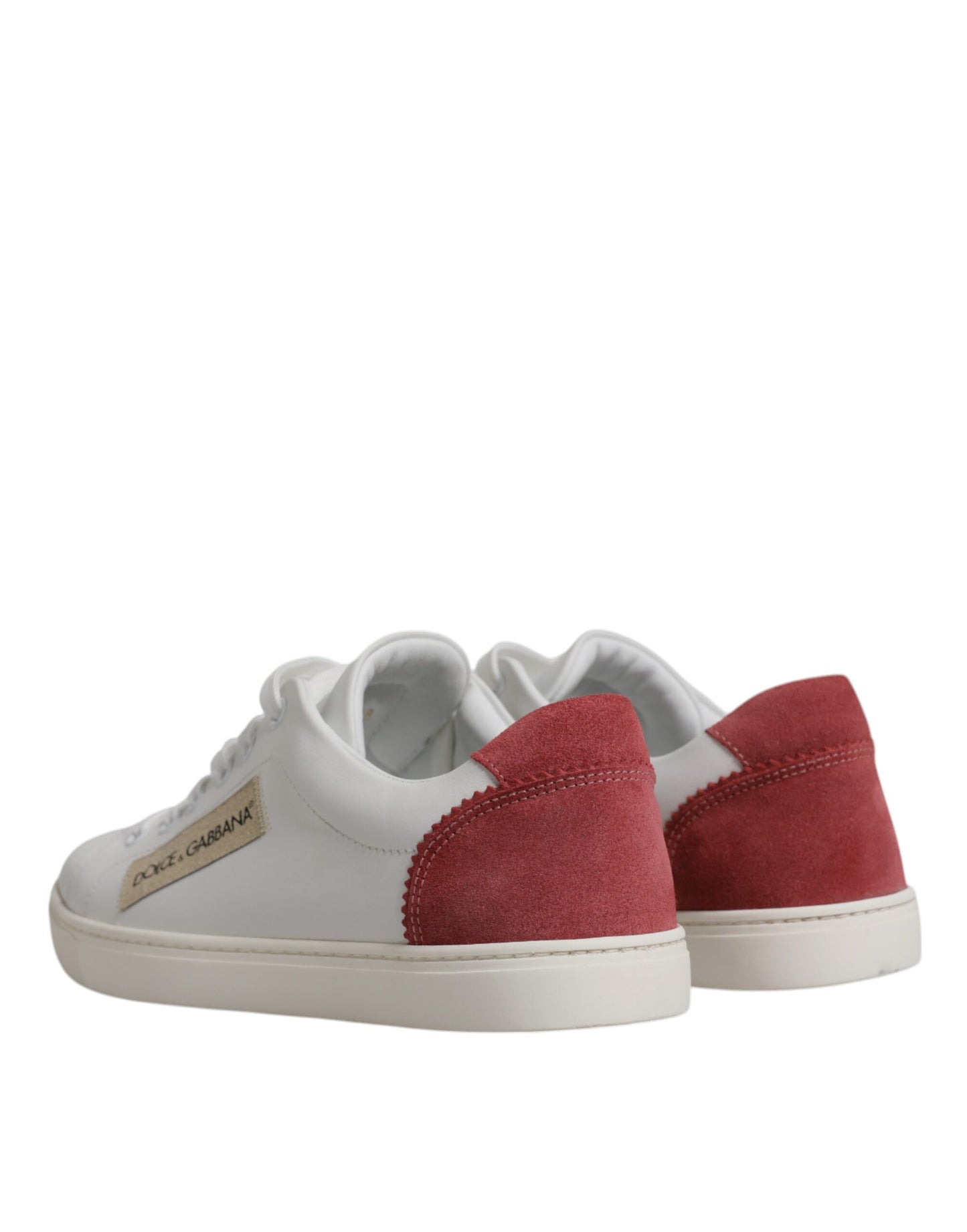 Dolce & Gabbana Weiß London Kalbsleder Turnschuhe Schuhe