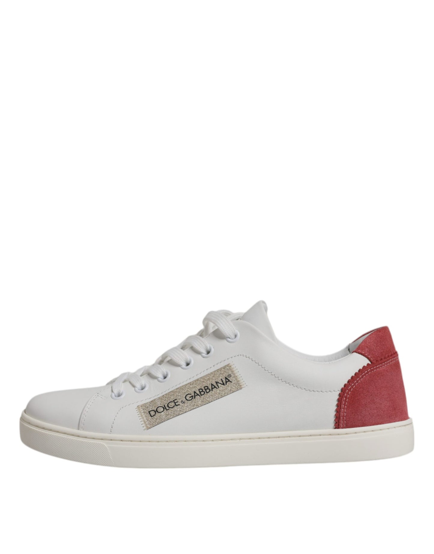 Dolce & Gabbana Weiß London Kalbsleder Turnschuhe Schuhe