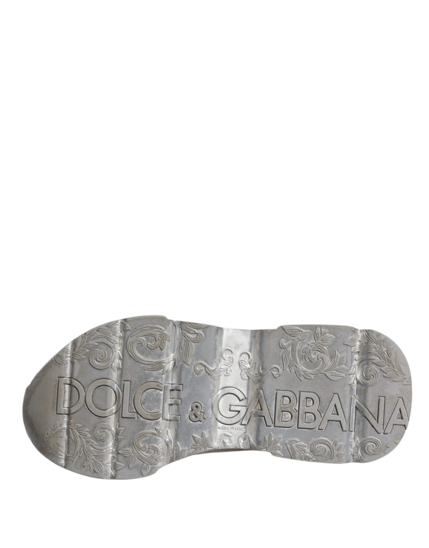Dolce & Gabbana Weiß Silber Daymaster Low Top Turnschuhe Schuhe