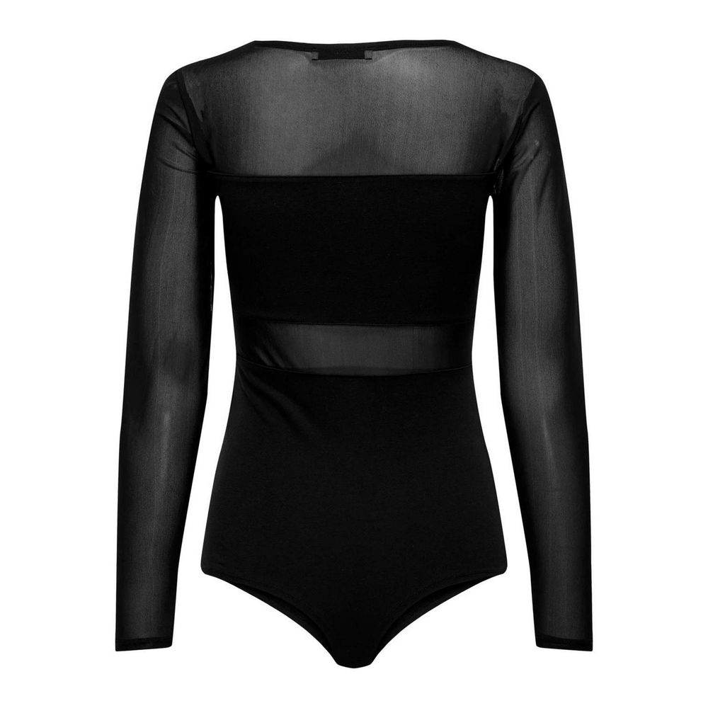 Only Schwarzer Baumwoll-Bodysuit