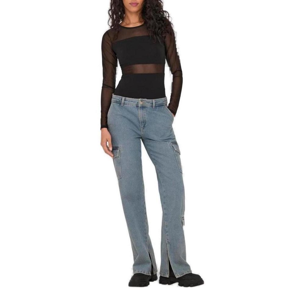Only Schwarzer Baumwoll-Bodysuit
