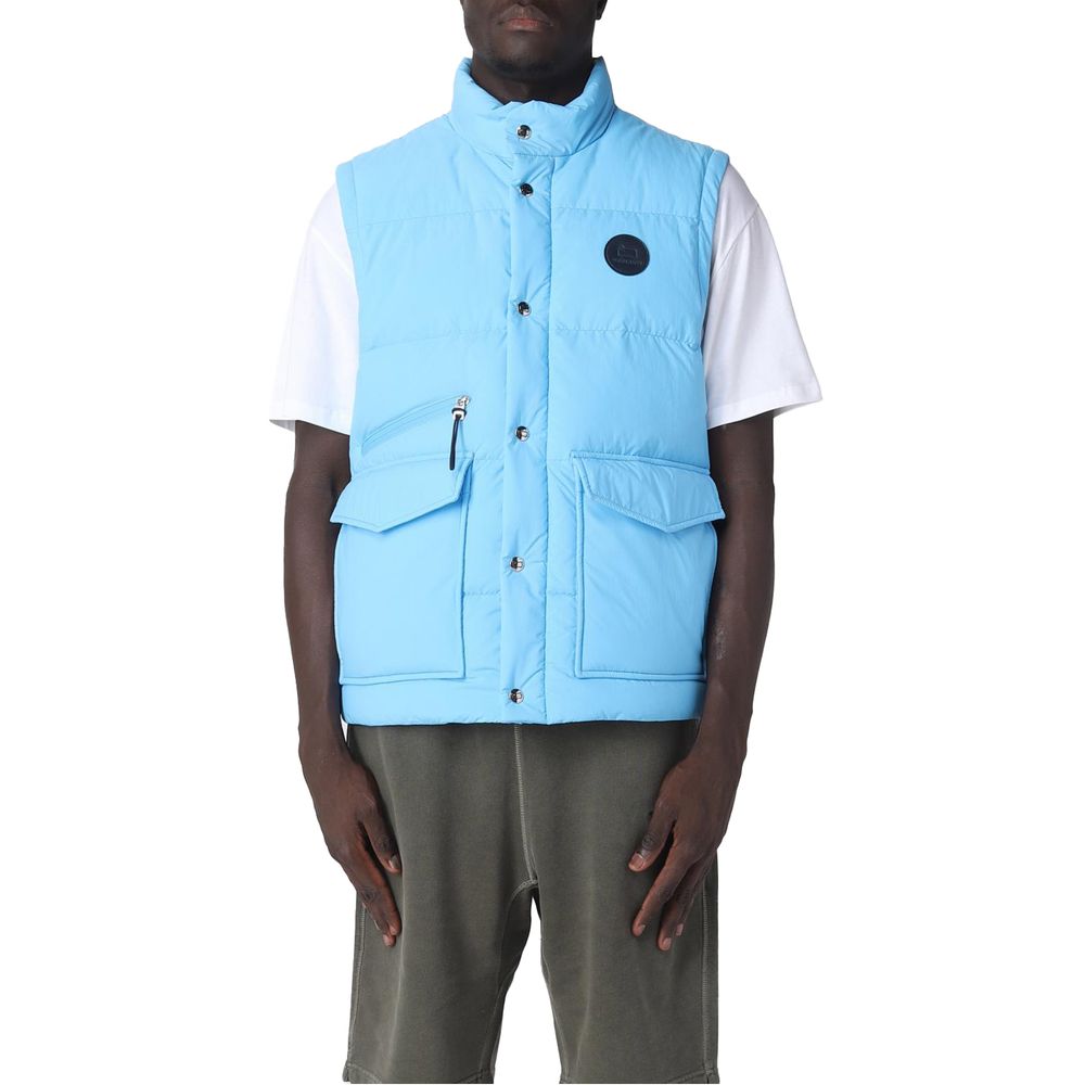 Woolrich Hellblaue Polyester Herrenweste