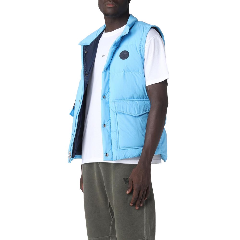 Woolrich Hellblaue Polyester Herrenweste
