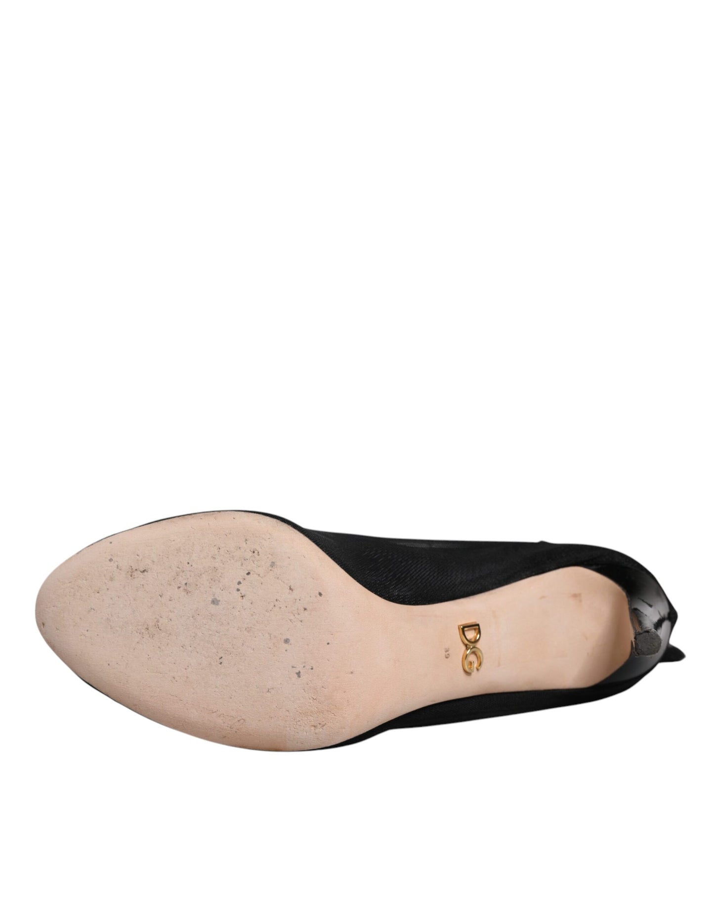 Dolce & Gabbana Schwarz Nylon Mesh Socke Stil Stiefel Schuhe