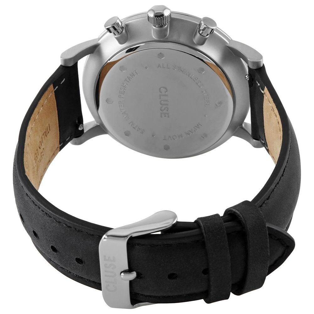 Cluse Schwarze Lederuhr