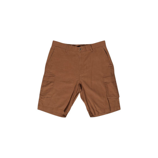 Hamaki-Ho Braune Leinen-Bermuda-Shorts