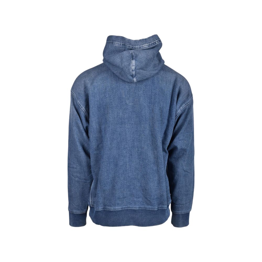 Diesel Blauer Baumwoll-Kapuzenpulli