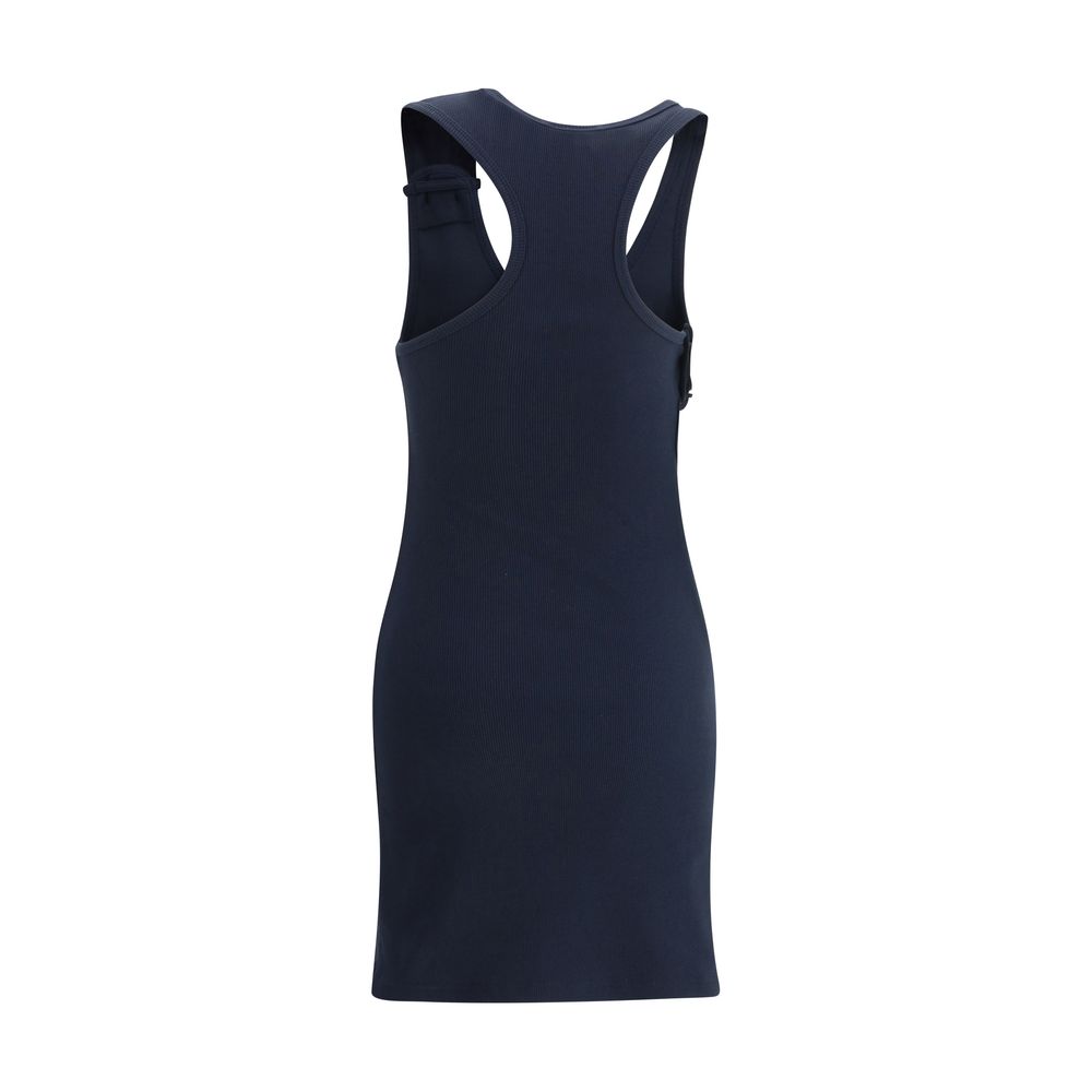 Courrèges 90er Jahre Midikleid aus Rippe