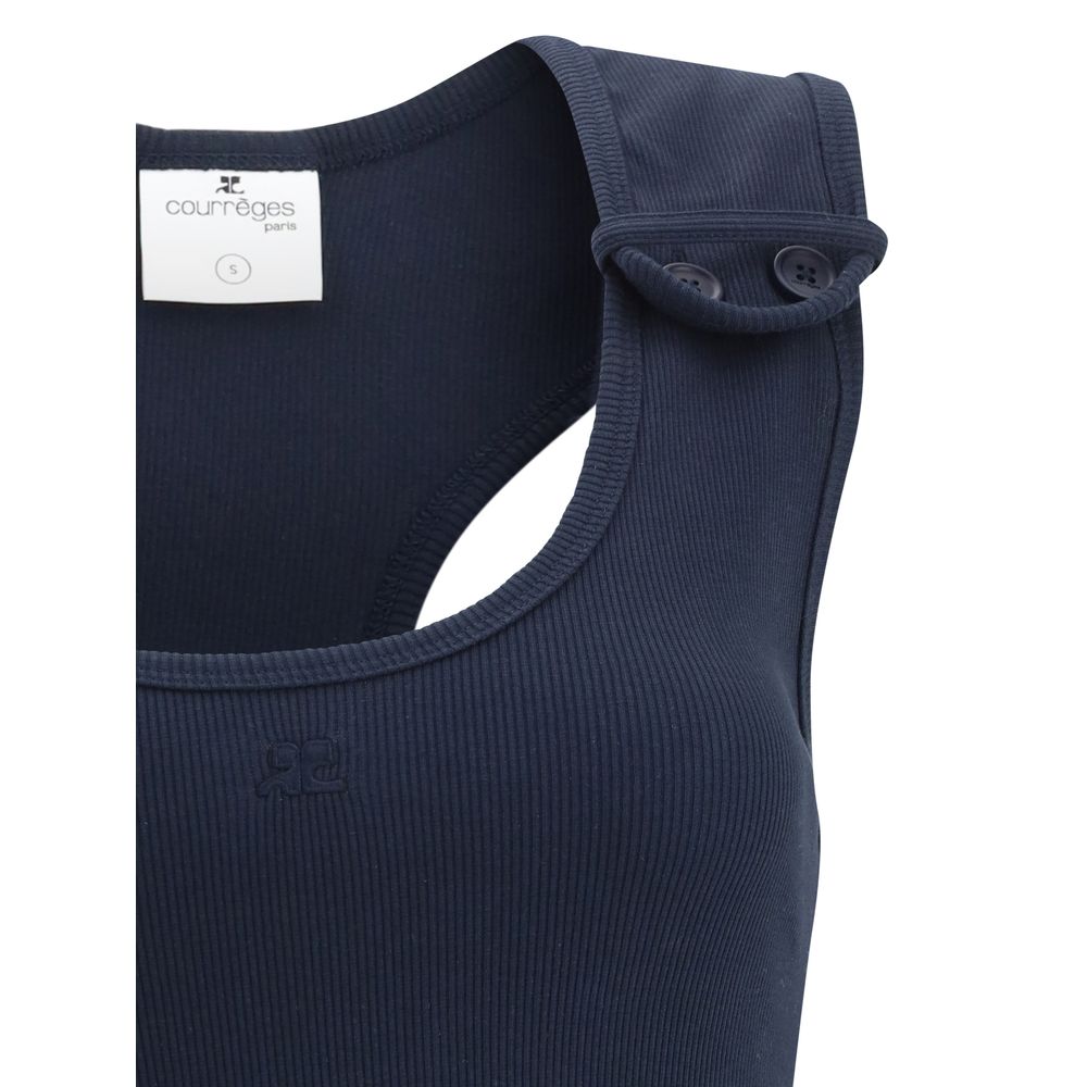 Courrèges 90er Jahre Midikleid aus Rippe