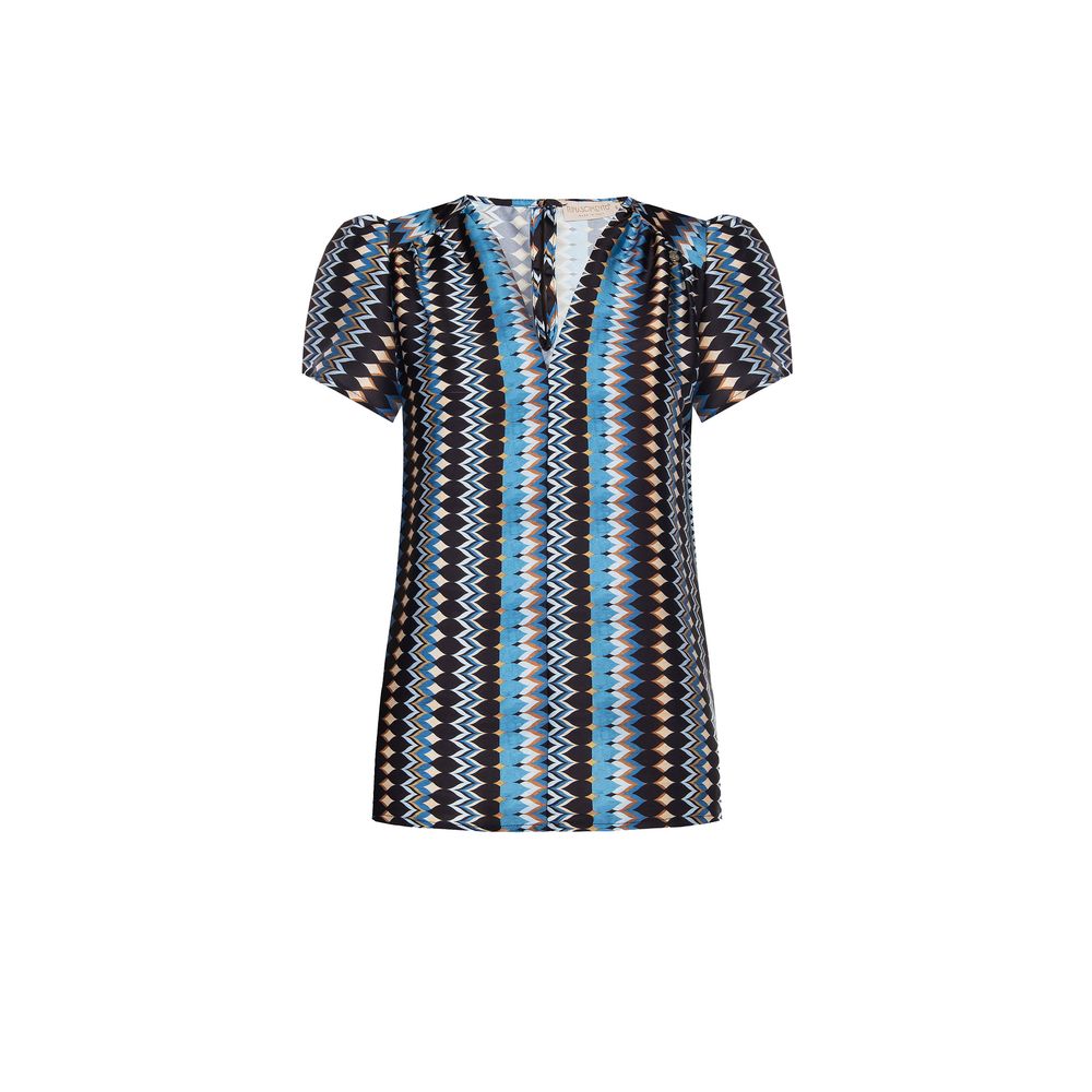Rinascimento Türkisfarbene Polyester-Bluse
