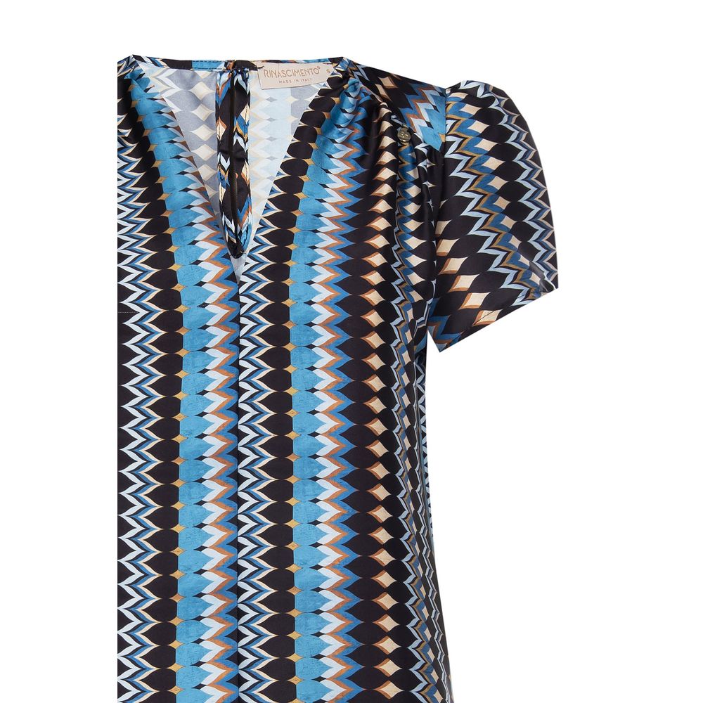 Rinascimento Türkisfarbene Polyester-Bluse