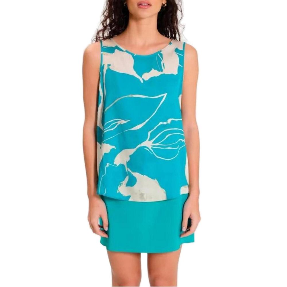 Rinascimento Türkisfarbene Polyester-Bluse