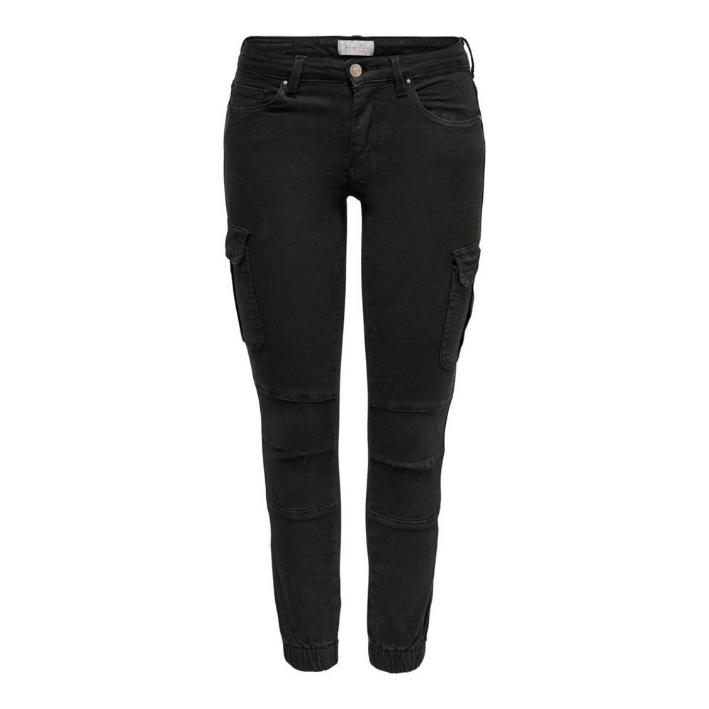 Only Schwarze Baumwoll-Skinny-Hose
