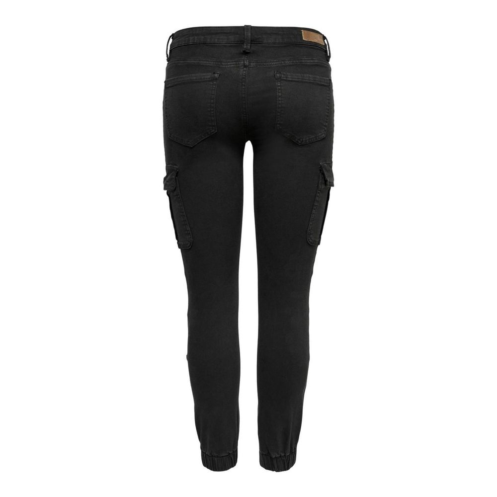 Only Schwarze Baumwoll-Skinny-Hose