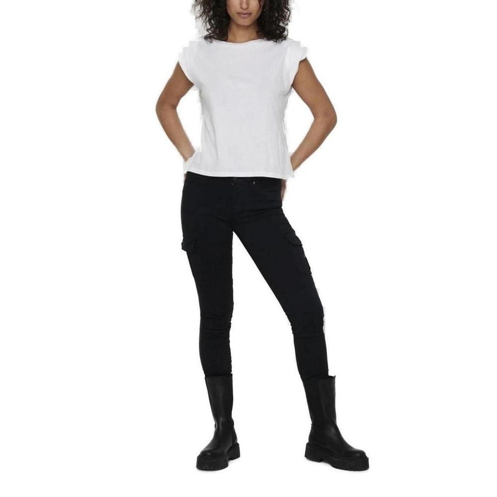 Only Schwarze Baumwoll-Skinny-Hose