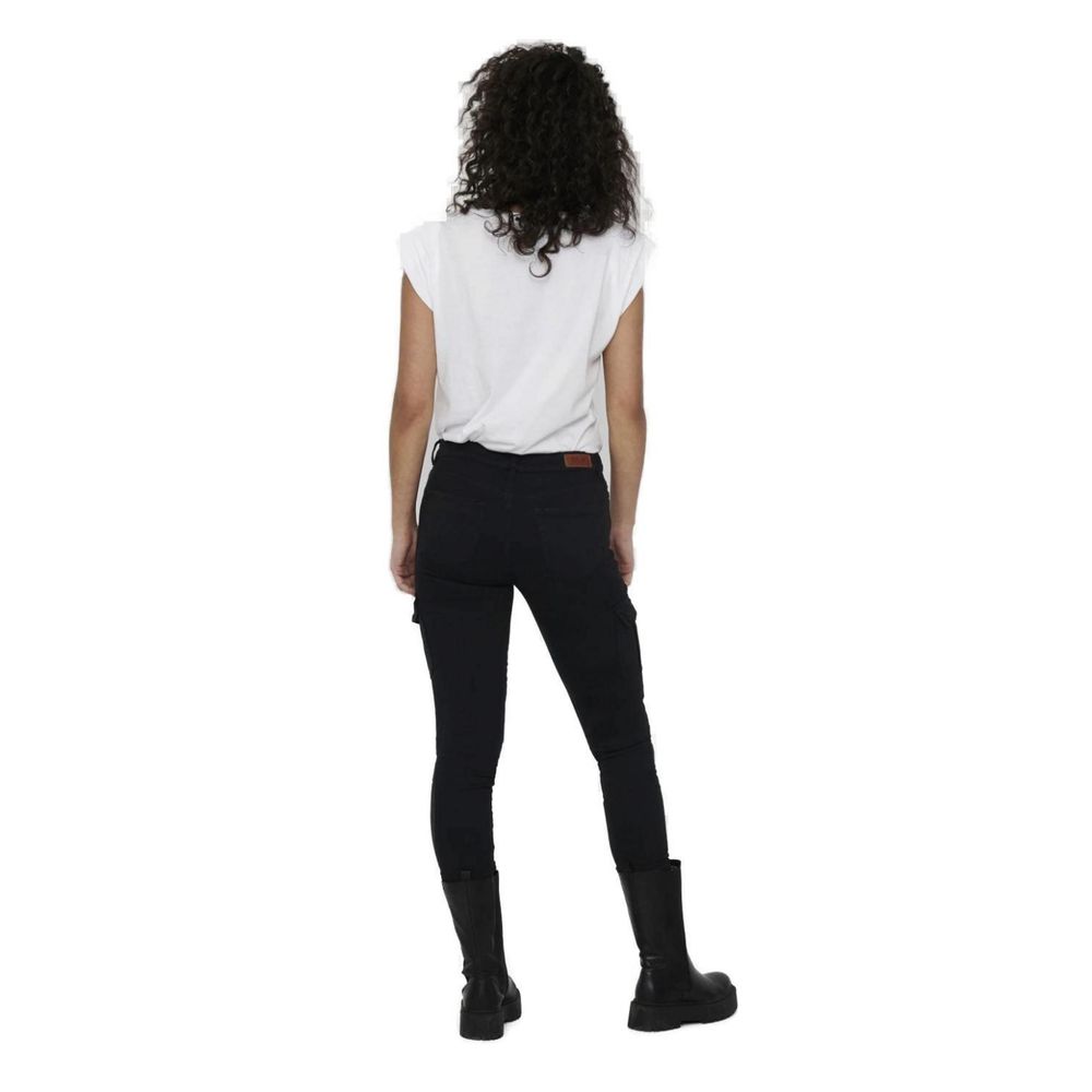Only Schwarze Baumwoll-Skinny-Hose