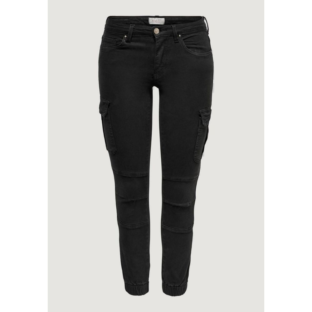 Only Schwarze Baumwoll-Skinny-Hose