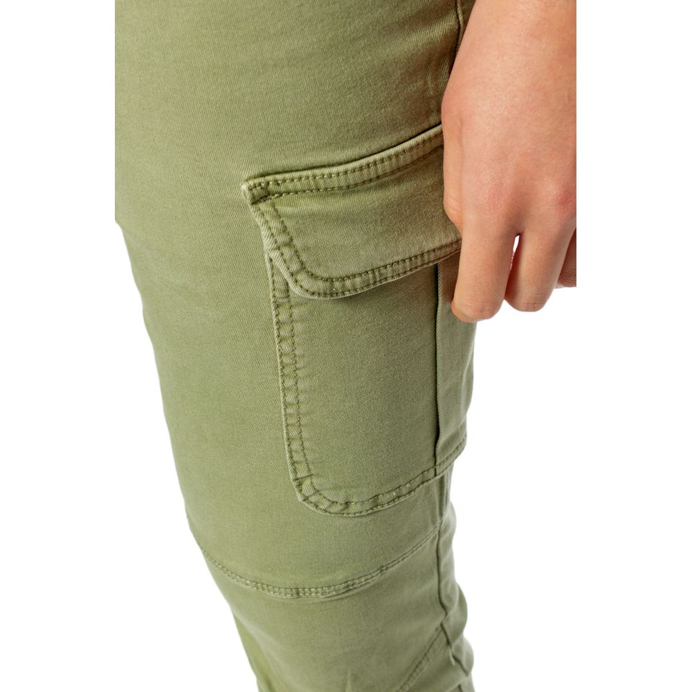 Only Grüne Baumwoll-Skinny-Hose