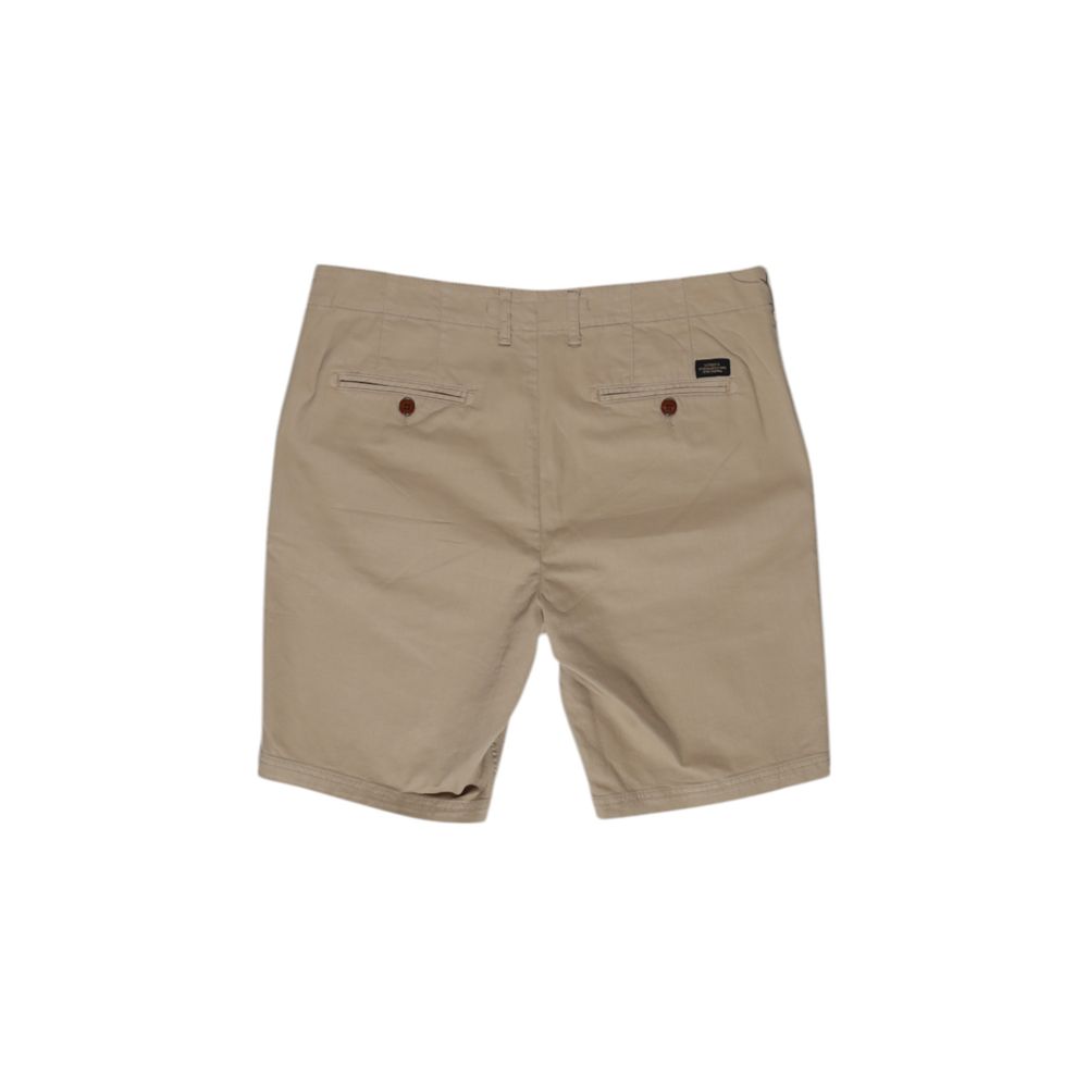 Superdry Beigefarbene Baumwoll-Bermudas