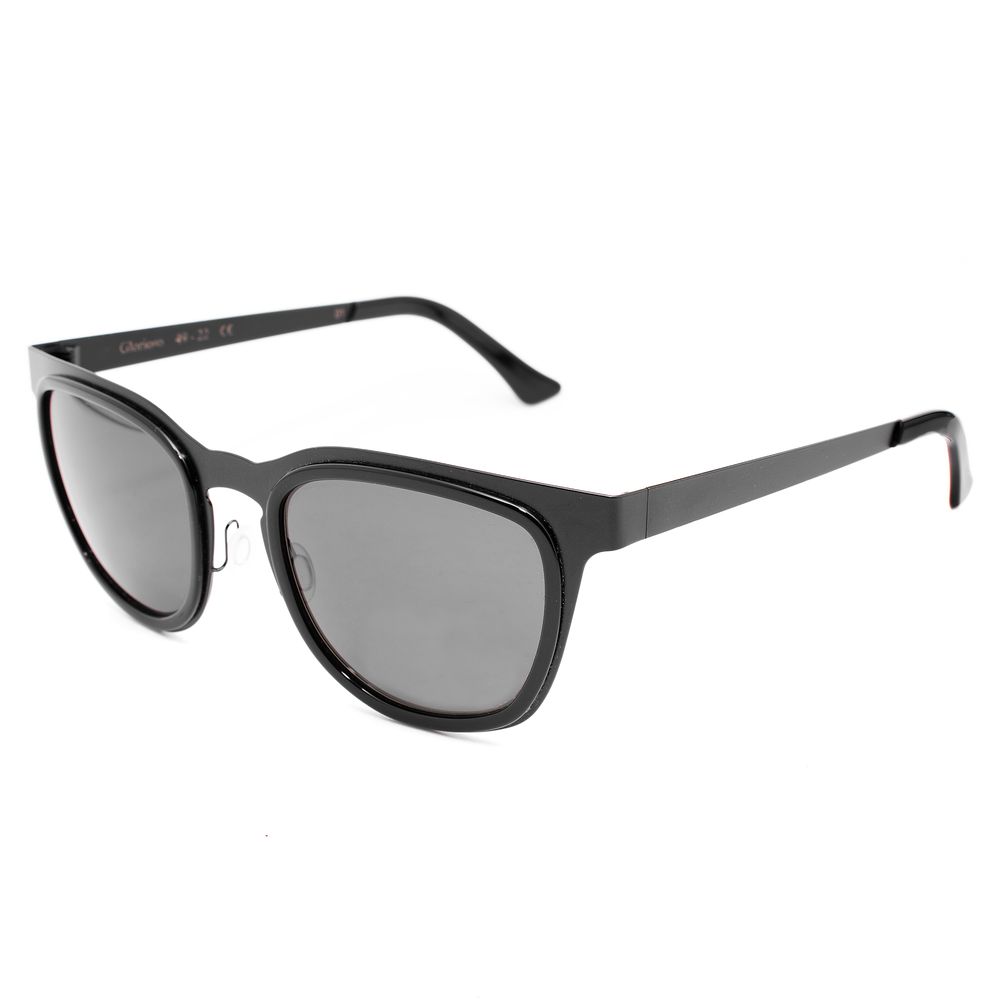 LGR Schwarze Edelstahl-Sonnenbrille