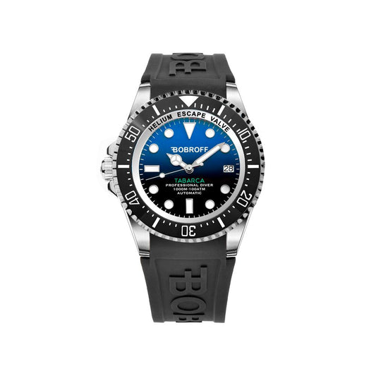 Bobroff Schwarze Synthetik-Sportuhr