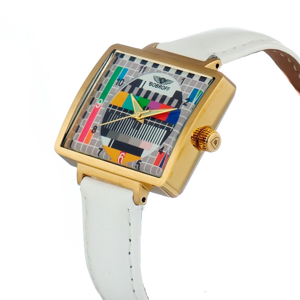 Bobroff Weiße Lederuhr