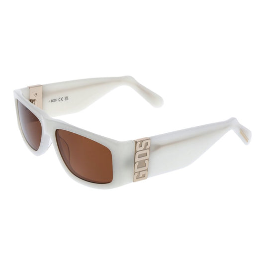 GCDS Weiße Sonnenbrille aus Acetat