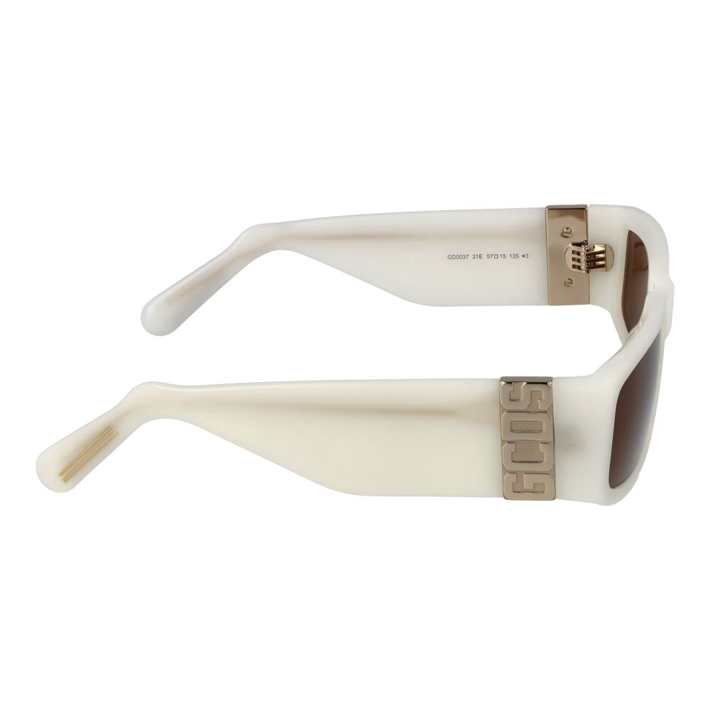 GCDS Weiße Unisex-Sonnenbrille
