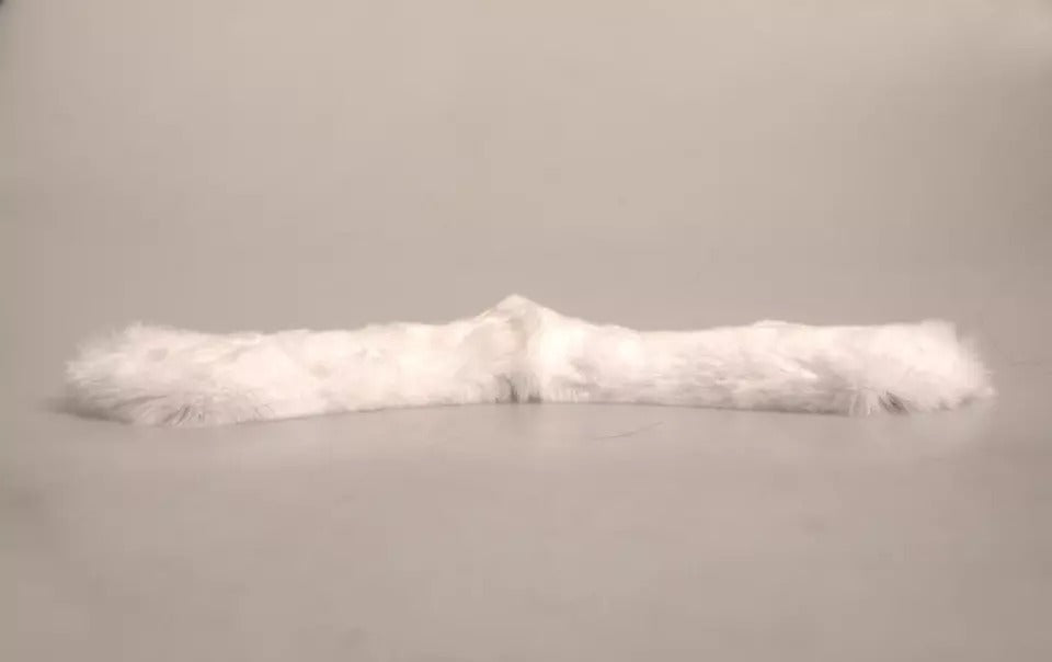 Dolce & Gabbana Weißer Pelz Schulterkragen Wickelschal Halstuch