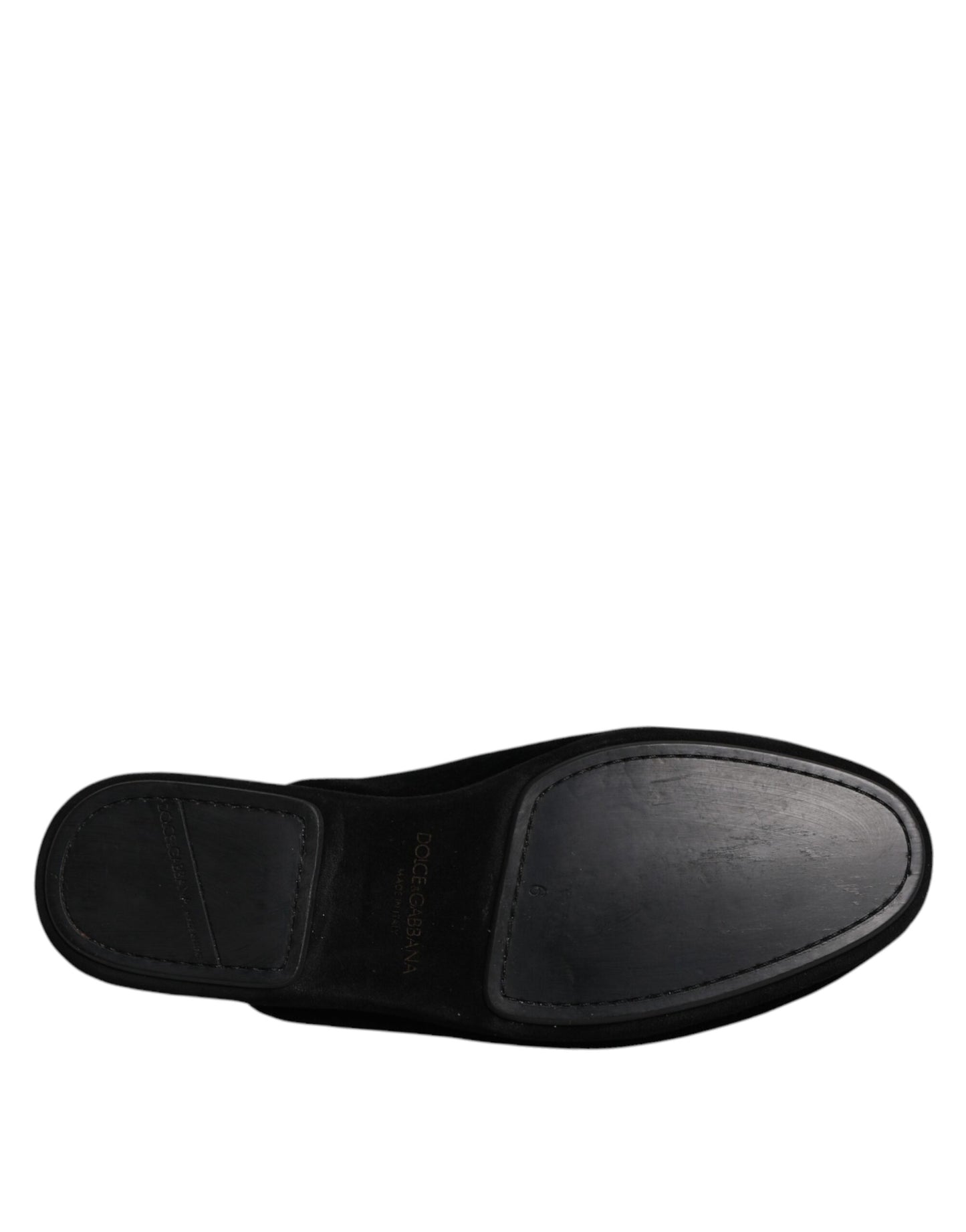 Dolce & Gabbana Schwarze Viskose Samt Pantoffeln Flache Slipper Schuhe