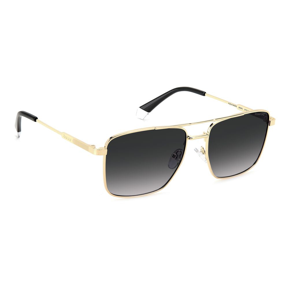 Polaroid Goldene Metall-Sonnenbrille