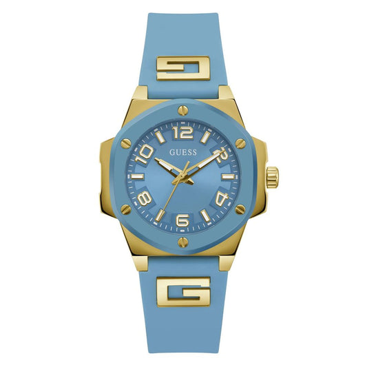 Guess Synthetisches Armbanduhr in Blau