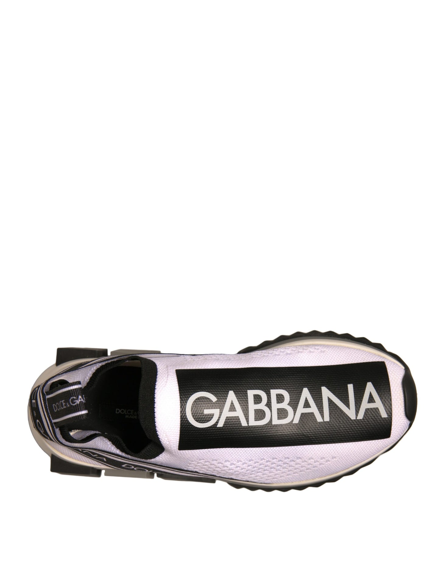 Dolce & Gabbana Weiß Schwarz Slip On Sorrento Sneakers Schuhe