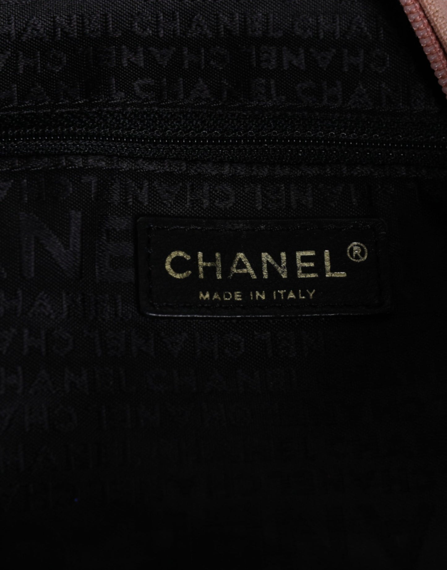 Chanel Rosa Cruise Collection Parfait Canvas bedruckte Tasche Geldbörse