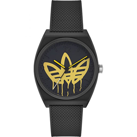 Adidas Schwarze Synthetik Sportuhr