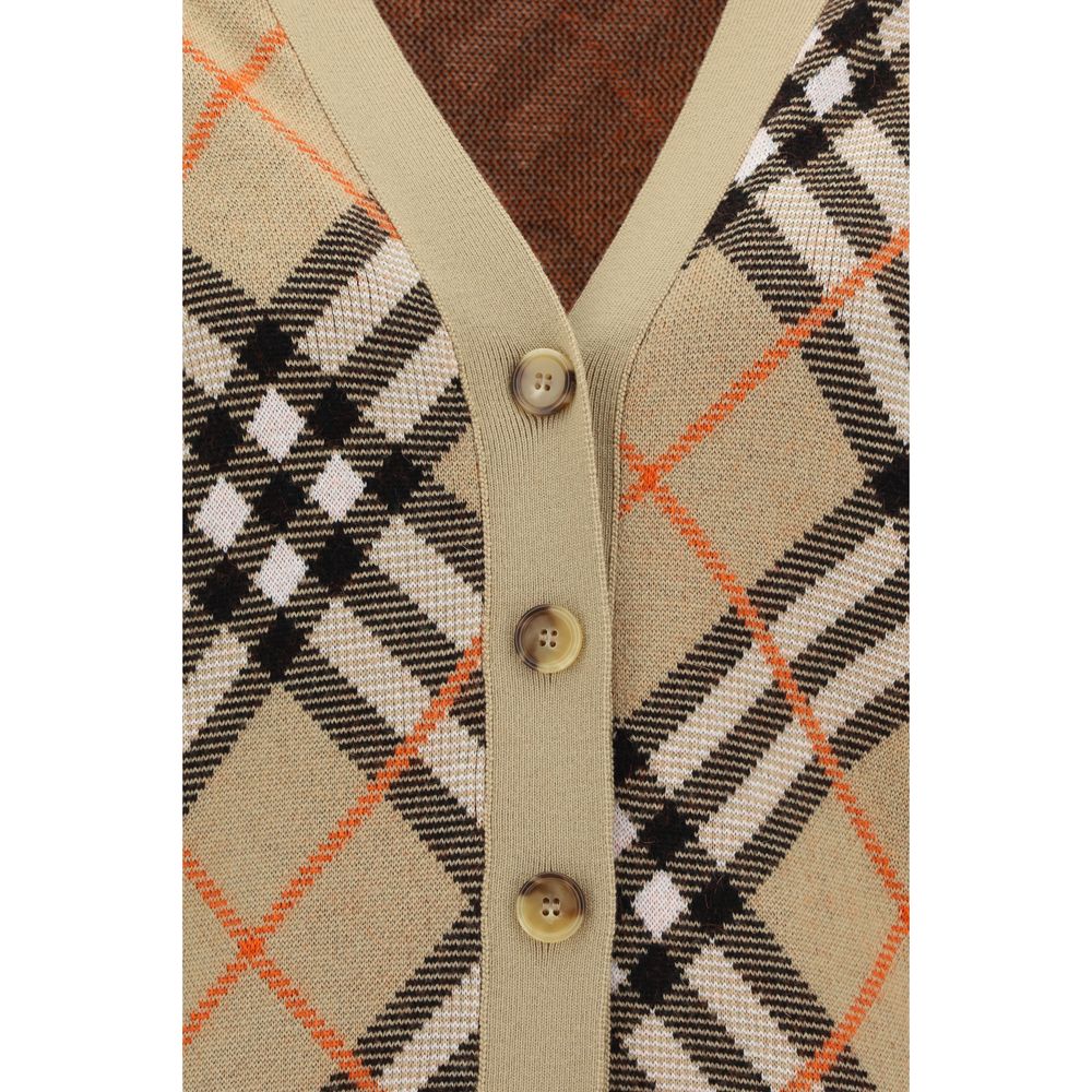 Burberry Karo Archiv Strickjacke