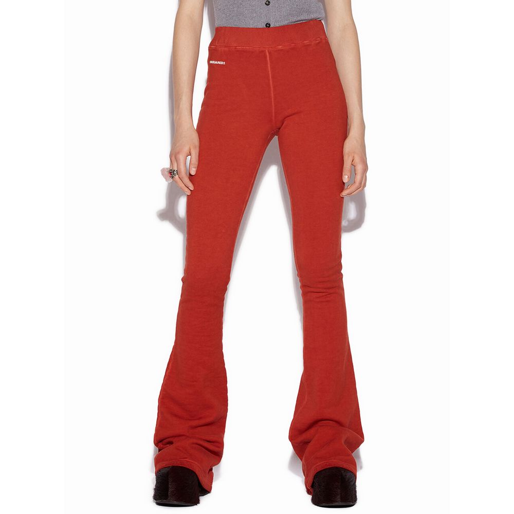 Dsquared² Rote Baumwoll-Schlaghose